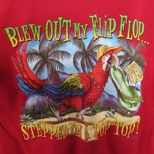 Vintage Jimmy Buffett Margaritaville T-Shirt Medium Red Short Sleeve Graphic
